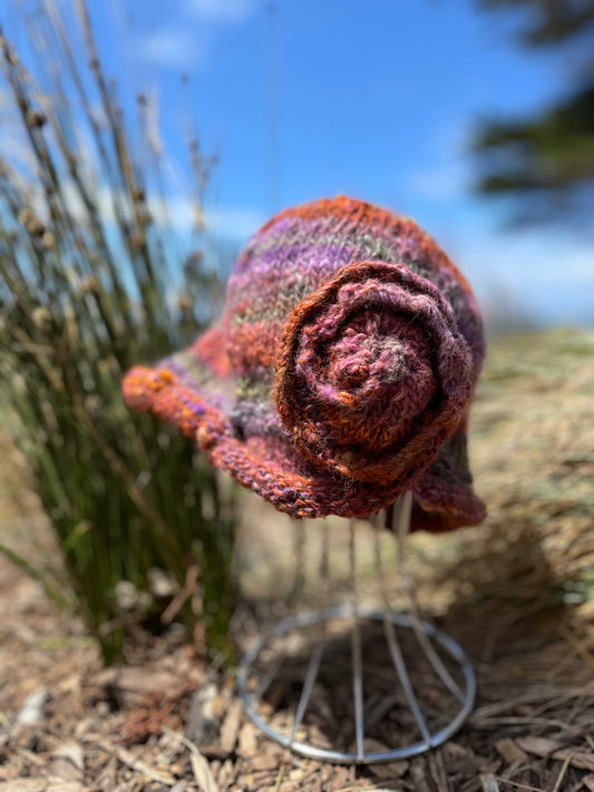 Woollen floral hat