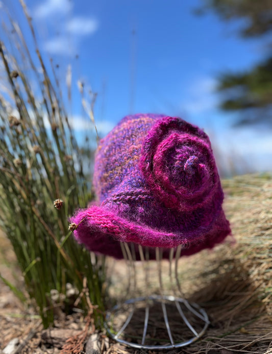 Woollen floral hat