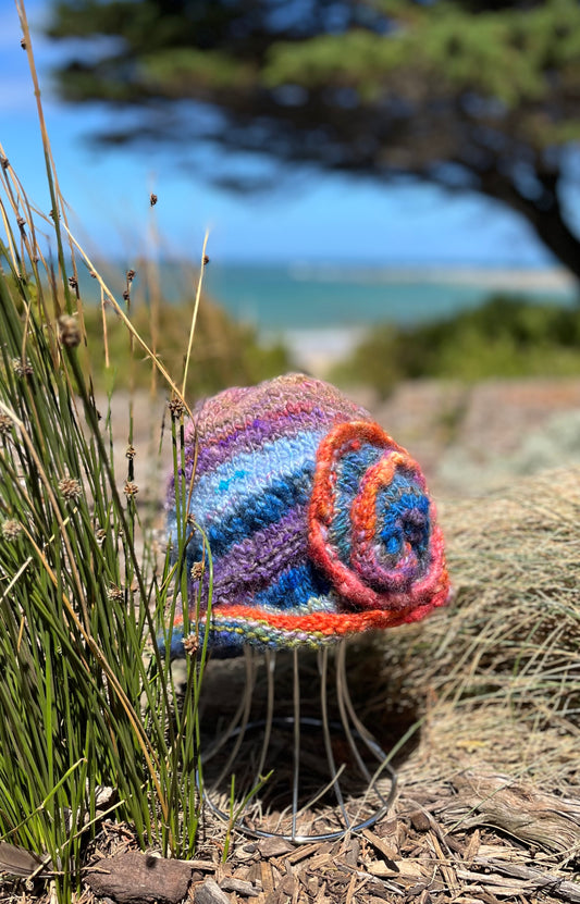 Woollen floral hat