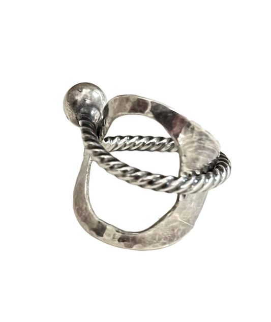 Silver plated spoon ring